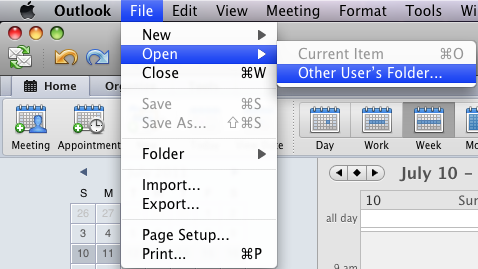 Share Calendar Through Outlook For Mac